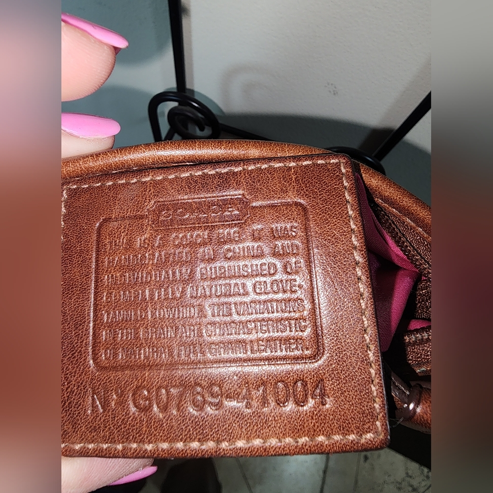 Coach Whisky Brown Leather Horse Carriage Crossbody Purse 1941 Leatherware - Picture 11 of 12